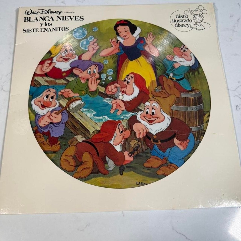 Snow White & 7 Dwarfs DISNEY PICTURE DISC LP Soundtrack 1981 Vinyl - SPANISH